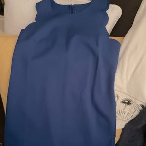 royal blue scalloped edge j.crew dress sz 8